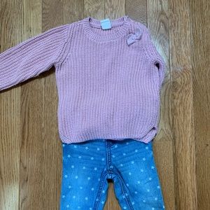 HM jeans and sweater, 9-12 months